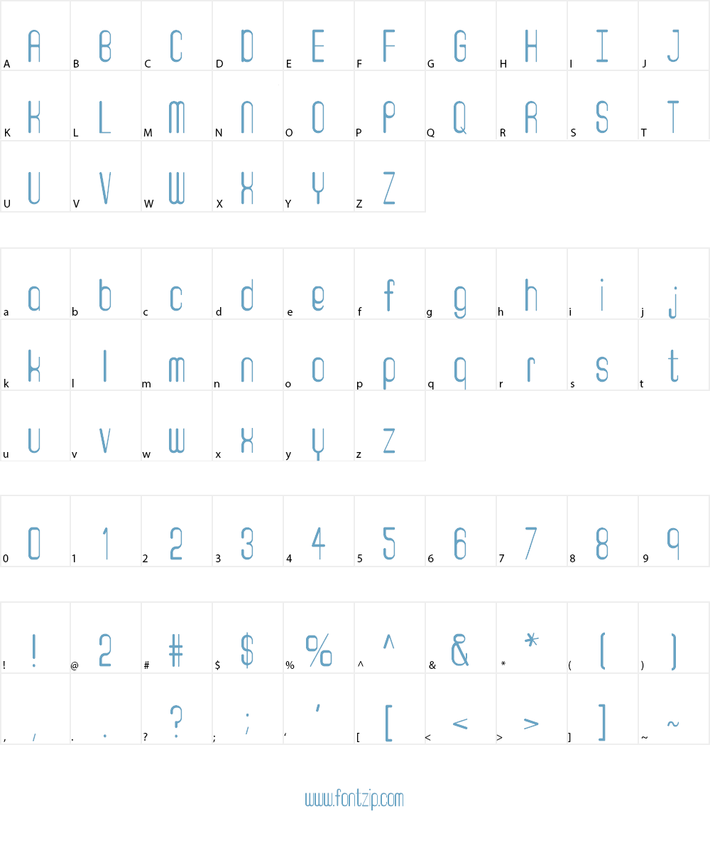 Beam 101 Font Character